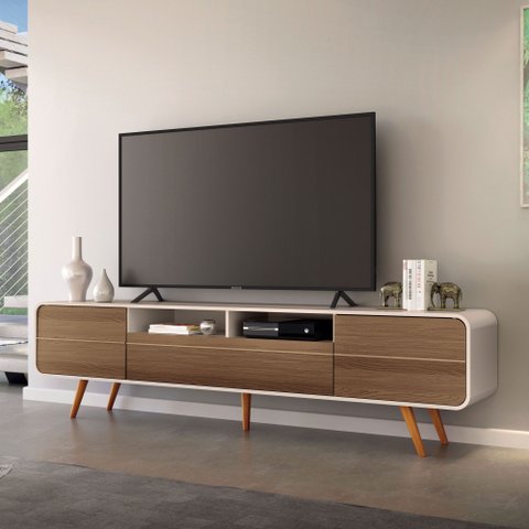 Rack para Sala Bancada de TV 85 pol 220cm Alissa H01 D’Rossi