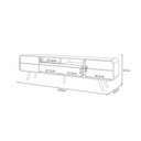 Ver imagem 4 de Rack para Sala Bancada de TV 85 pol 220cm Alissa H01 D’Rossi
