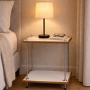 Ver imagem 7 de Mesa Cabeceira Suspensa Branca Mdf Quarto Retro Estilo Industrial Vintage Quadrada Moderna Pequena