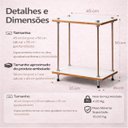 Ver imagem 3 de Mesa Cabeceira Suspensa Branca Mdf Quarto Retro Estilo Industrial Vintage Quadrada Moderna Pequena