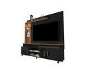 Ver imagem 1 de Estante para TV e Home Theater Ocean 1.8 Preto/Canela – Carmolar Móveis