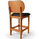Ver imagem 2 de Kit 06 Banquetas Baixa Bar Cozinha e Sala de Jantar Fixa Betta L02 Imbuia Couríssimo Preto - Lyam