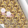 Papel de Parede 3d Auto Adesivo Geométrico Efeito Tijolinho Letra P Maderia com Ouro Decorado 6m - 3