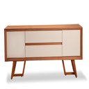 Ver imagem 2 de Balcão Buffet Valência 200cm Amêndoa/off White