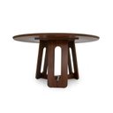 Ver imagem 7 de Mesa de Jantar 4 Lugares Redonda Madeira Maciça Cecília Marrom/Amêndoa