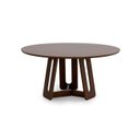 Ver imagem 2 de Mesa de Jantar 4 Lugares Redonda Madeira Maciça Cecília Marrom/Amêndoa