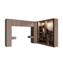 Ver imagem 3 de Guarda-Roupa Planejado de Canto Obliquo 8 Peças 9 Portas Reflectas Orion CabeCasa MadeiraOriginals Marrom/Mocha