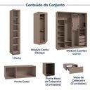 Ver imagem 6 de Guarda-Roupa Modulado de Canto Obliquo 8 Peças 9 Portas Reflectas Orion CabeCasa MadeiraOriginals