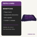 Ver imagem 4 de Tapete de Crochê Luxo Roxo Artesanal 45x65 Sala Quarto