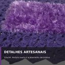 Ver imagem 6 de Tapete de Crochê Luxo Roxo Artesanal 45x65 Sala Quarto