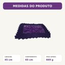 Ver imagem 2 de Tapete de Crochê Luxo Roxo Artesanal 45x65 Sala Quarto