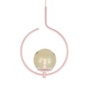 Ver imagem 1 de Pendente Lustre On Loop Rosé com Globo de Vidro Âmbar