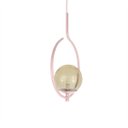 Ver imagem 3 de Pendente Lustre On Loop Rosé com Globo de Vidro Âmbar