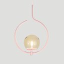 Ver imagem 2 de Pendente Lustre On Loop Rosé com Globo de Vidro Âmbar