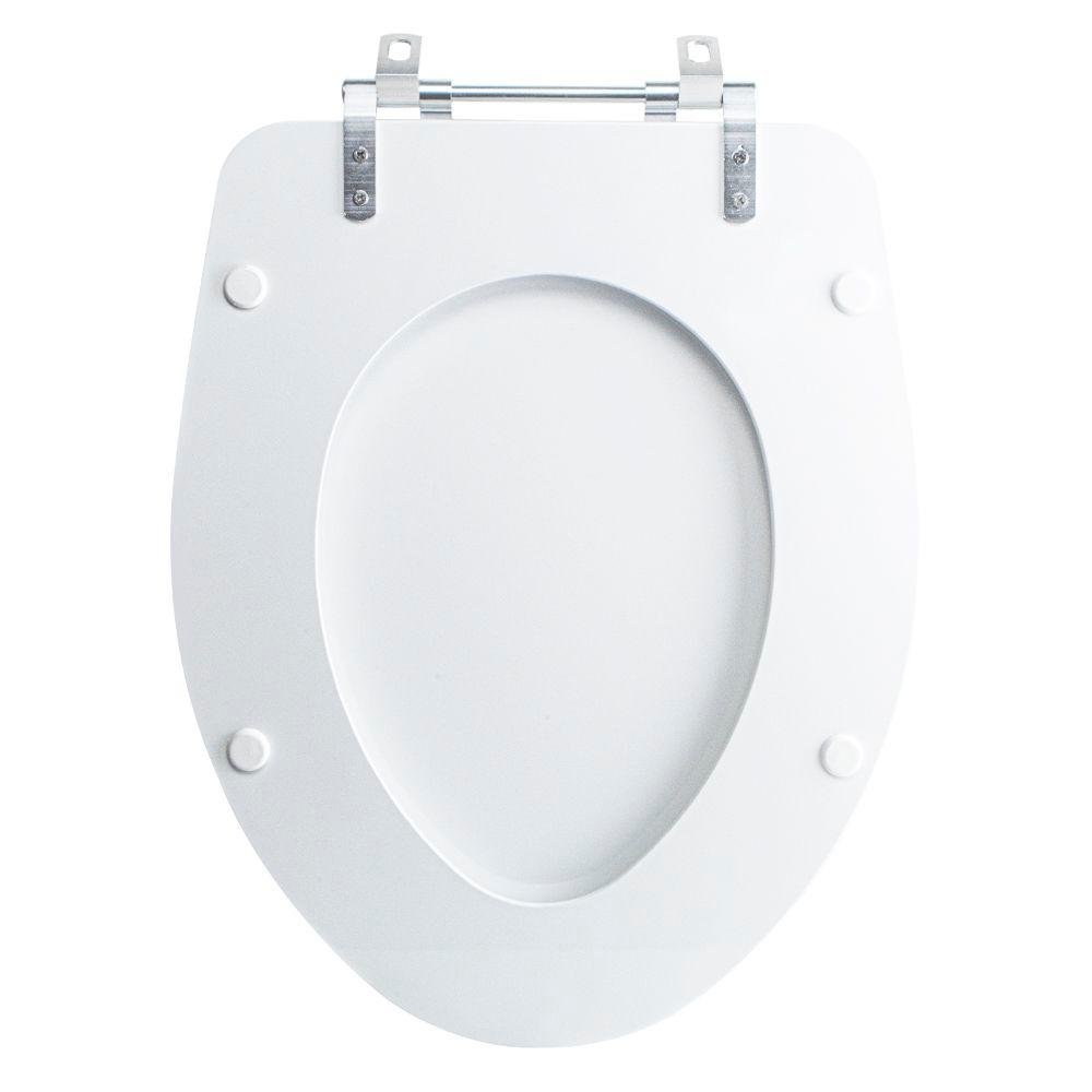 Tampa Vaso Sanitário Madeira Laqueada Absolute Branco para Bacia Ideal Standard - 5