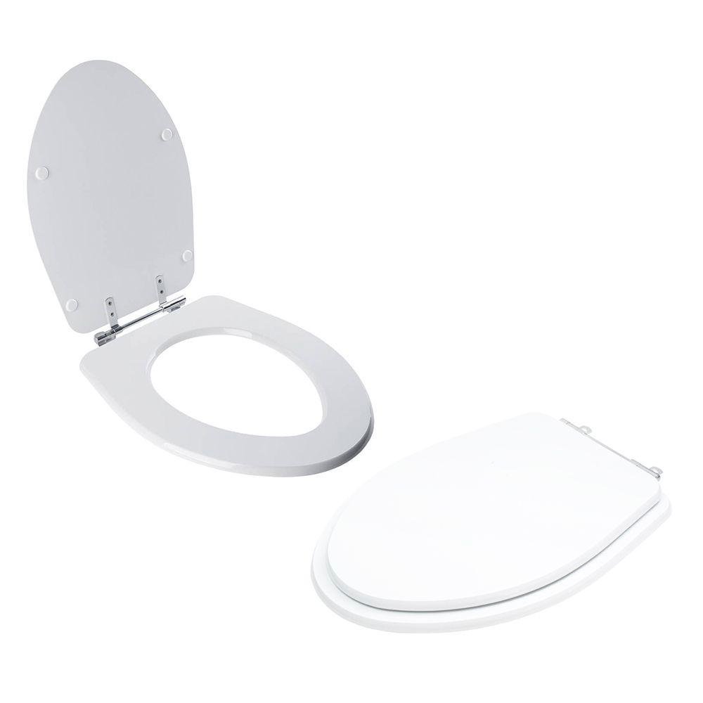 Tampa Vaso Sanitário Madeira Laqueada Absolute Branco para Bacia Ideal Standard - 2