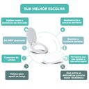 Ver imagem 4 de Tampa Vaso Sanitário Madeira Laqueada Absolute Branco para Bacia Ideal Standard