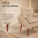 Ver imagem 6 de Kit 2 Poltronas Opala Decorativas para Sala de Estar Bege