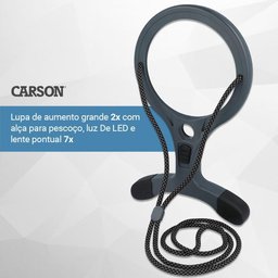 Lupa para Pescoço com Luz de Led Lente 7x com Alça Carson - 6