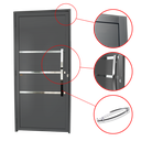 Ver imagem 2 de Porta Alumínio Lambril Evolution c/Puxador D.Cinza 90 Brimak