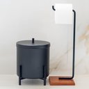Ver imagem 2 de Kit 02 Suportes para Papel de Chão para Banheiro Lavabo Bled D01 Peroba - Inoviza
