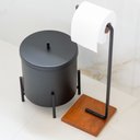 Ver mais imagens de Kit 02 Suportes para Papel de Chão para Banheiro Lavabo Bled D01 Peroba - Inoviza