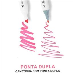 Conjunto Canetas Marcadores Permanente com 40cor Ponta Dupla - 5