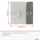 Ver imagem 4 de Potiche Decorativo de Vidro Transparente 35x17x17cm Tampa Enfeite Sala Mesa