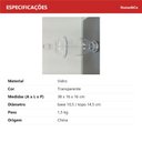Ver imagem 3 de Potiche Decorativo de Vidro Transparente 35x17x17cm Tampa Enfeite Sala Mesa