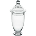 Ver imagem 1 de Potiche Decorativo de Vidro Transparente 35x17x17cm Tampa Enfeite Sala Mesa