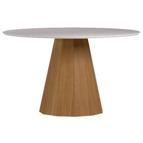 Mesa de Jantar 135x135 Cm Isis com Vidro Ype Off White – New Ceval