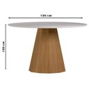 Ver imagem 2 de Mesa de Jantar 135x135 Cm Isis com Vidro Ype Off White – New Ceval