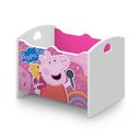 Ver imagem 1 de Baú Organizador Infantil Peppa George Peppa Rosa Branco Acetinado