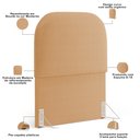 Ver imagem 5 de Cabeceira Cama Box 100cm Lanna com Puff Recamier Doha W01 Bouclê Mostarda - Lyam Decor