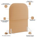 Ver imagem 4 de Cabeceira Cama Box 100cm Lanna com Puff Recamier Doha W01 Bouclê Mostarda - Lyam Decor