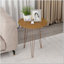 Ver mais imagens de Conjunto Mesa Lateral/apoio/centro Decorativa Evolution Cinamomo com Pés Metálicos - Patrimar Móveis