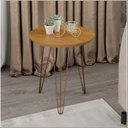 Ver imagem 4 de Conjunto Mesa Lateral/apoio/centro Decorativa Evolution Cinamomo com Pés Metálicos - Patrimar Móveis