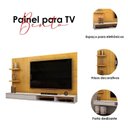 Ver imagem 3 de Painel para Tv Suspenso Bento Cedro Bali e Aparador para Sala Pilar Bali – Dj Móveis