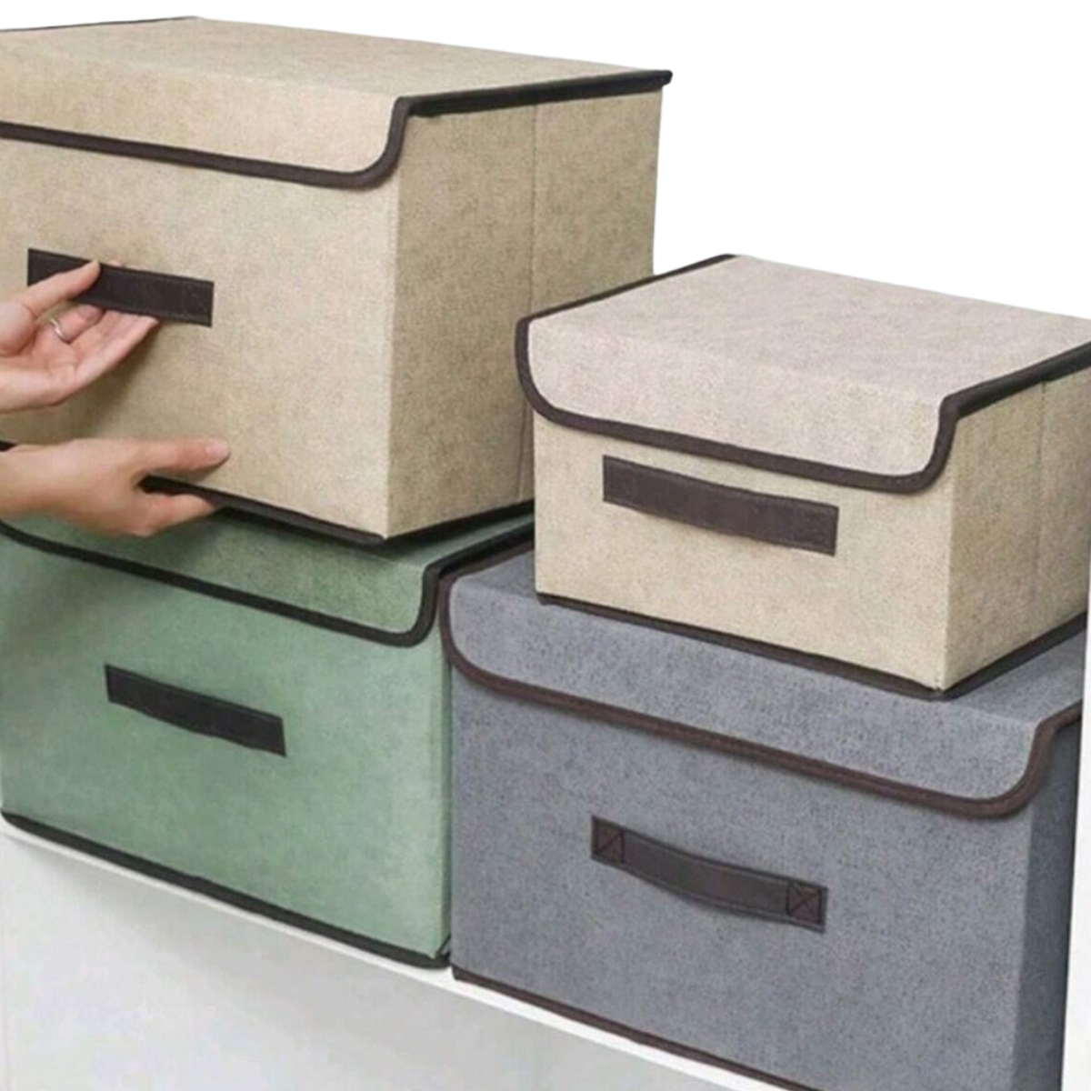 Caixa Organizadora Multiuso Organiz Tnt com Tampa 27x19x16cm:marrom - 10