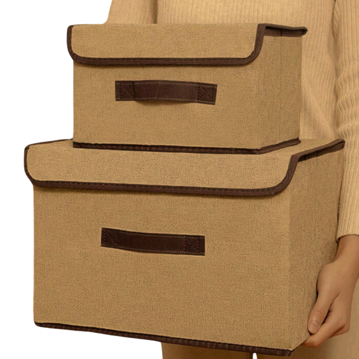 Caixa Organizadora Multiuso Organiz Tnt com Tampa 27x19x16cm:marrom - 6