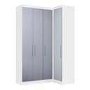 Ver imagem 3 de Guarda Roupas Modulado de Canto Reto 2 Peças com 4 Portas Alpes Luciane Móveis