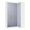 Guarda Roupas Modulado de Canto Reto 2 Peças com 4 Portas Alpes Luciane Móveis - 3