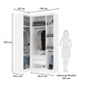 Guarda Roupas Modulado de Canto Reto 2 Peças com 4 Portas Alpes Luciane Móveis - 3