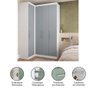 Guarda Roupas Modulado de Canto Reto 2 Peças com 4 Portas Alpes Luciane Móveis - 5