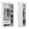 Guarda Roupas Modulado de Canto Reto 2 Peças com 4 Portas Alpes Luciane Móveis - 4