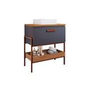 Ver imagem 3 de Gabinete de Banheiro Balcão Portinari 1 Porta C/cuba 80cm Pistache/freijo - Mgm