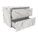 Ver imagem 3 de Gabinete Banheiro 2 Gavetas 60Cm Cr10087 Mármore Branco