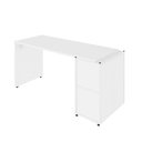 Ver imagem 3 de Mesa Escrivaninha 1,5m C/ Balcão e Armário Aéreo 2 Portas F5 Cor:branco