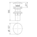 Ver imagem 2 de Valvula Escoamento Lavatorio Click Clack Cobre Escovado - Docol