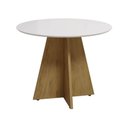 Ver imagem 2 de Mesa de Jantar Redonda 103cm Multimóveis CR50047 Carvalho/Off White